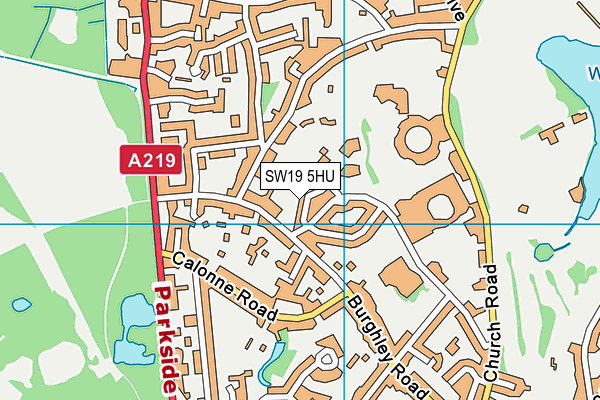 SW19 5HU map - OS VectorMap District (Ordnance Survey) SW19 5HU map - OS VectorMap District (Ordnance Survey)