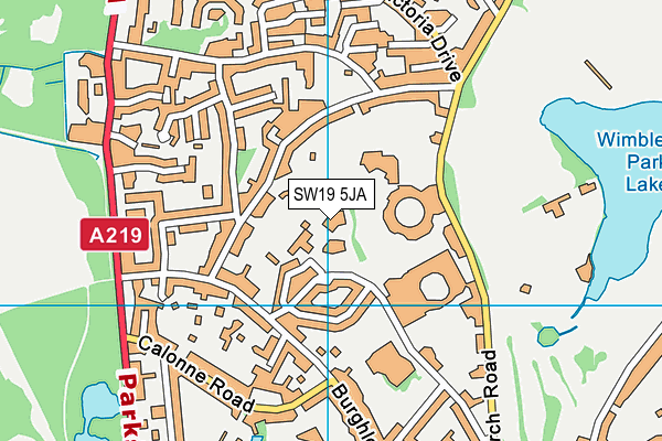 SW19 5JA map - OS VectorMap District (Ordnance Survey) SW19 5JA map - OS VectorMap District (Ordnance Survey)