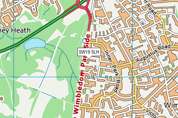 SW19 5LH map - OS VectorMap District (Ordnance Survey) SW19 5LH map - OS VectorMap District (Ordnance Survey)