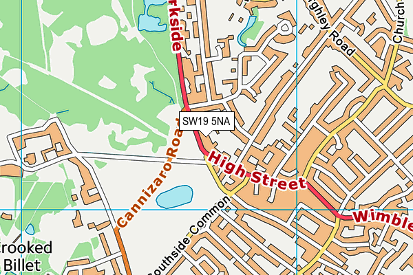 SW19 5NA map - OS VectorMap District (Ordnance Survey) SW19 5NA map - OS VectorMap District (Ordnance Survey)