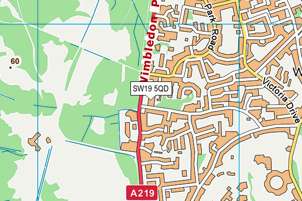SW19 5QD map - OS VectorMap District (Ordnance Survey) SW19 5QD map - OS VectorMap District (Ordnance Survey)