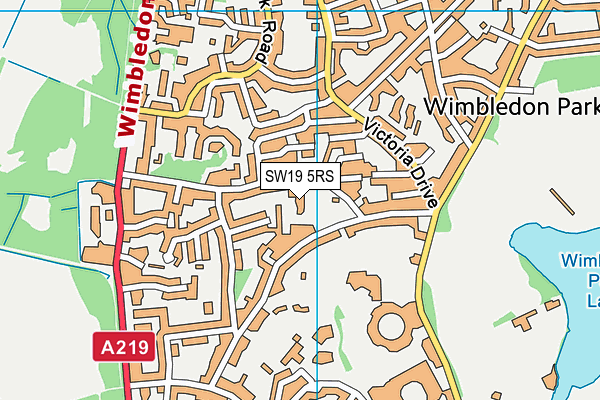SW19 5RS map - OS VectorMap District (Ordnance Survey) SW19 5RS map - OS VectorMap District (Ordnance Survey)