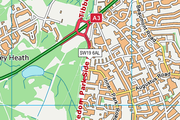 SW19 6AL map - OS VectorMap District (Ordnance Survey) SW19 6AL map - OS VectorMap District (Ordnance Survey)