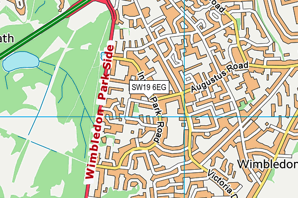 SW19 6EG map - OS VectorMap District (Ordnance Survey)