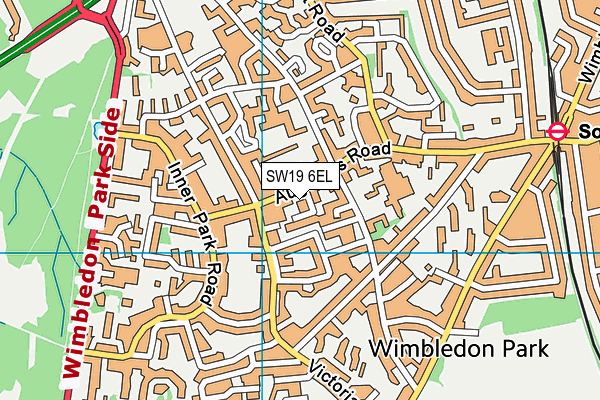 SW19 6EL map - OS VectorMap District (Ordnance Survey) SW19 6EL map - OS VectorMap District (Ordnance Survey)