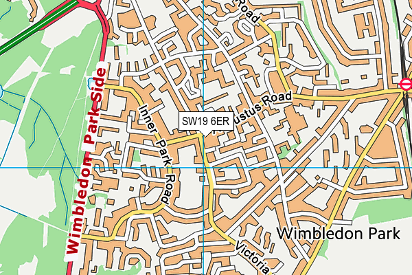 SW19 6ER map - OS VectorMap District (Ordnance Survey) SW19 6ER map - OS VectorMap District (Ordnance Survey)
