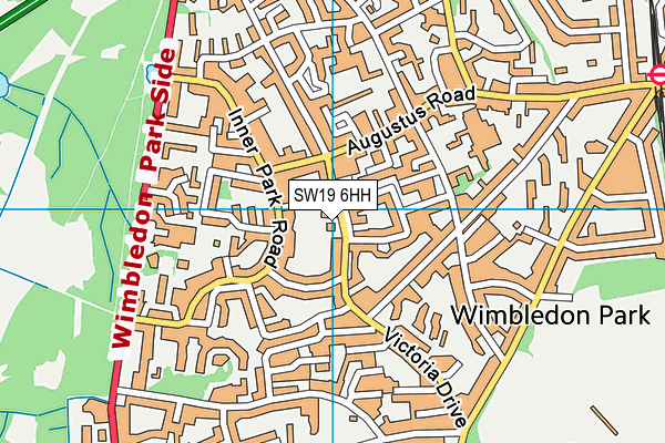 SW19 6HH map - OS VectorMap District (Ordnance Survey) SW19 6HH map - OS VectorMap District (Ordnance Survey)
