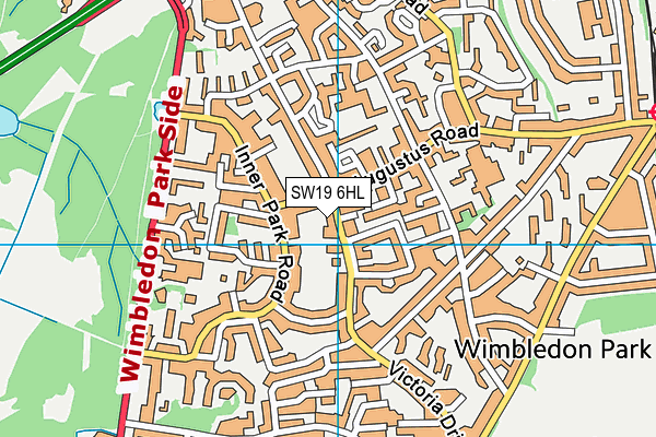 SW19 6HL map - OS VectorMap District (Ordnance Survey) SW19 6HL map - OS VectorMap District (Ordnance Survey)