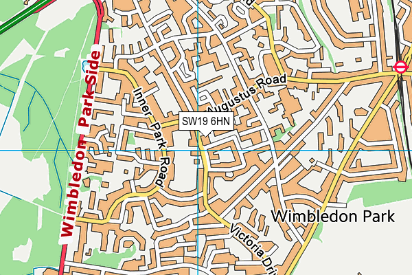 SW19 6HN map - OS VectorMap District (Ordnance Survey) SW19 6HN map - OS VectorMap District (Ordnance Survey)