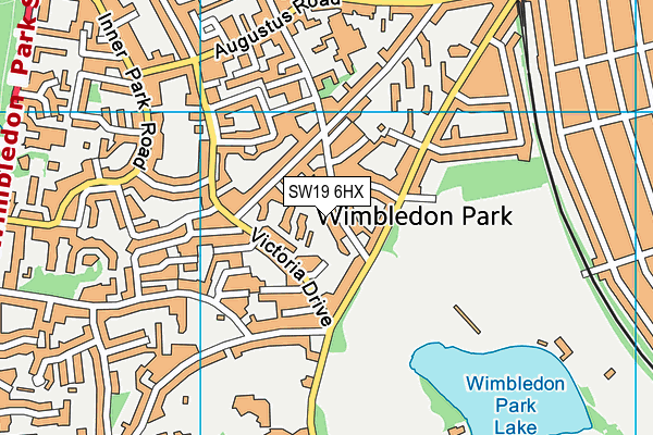 SW19 6HX map - OS VectorMap District (Ordnance Survey) SW19 6HX map - OS VectorMap District (Ordnance Survey)