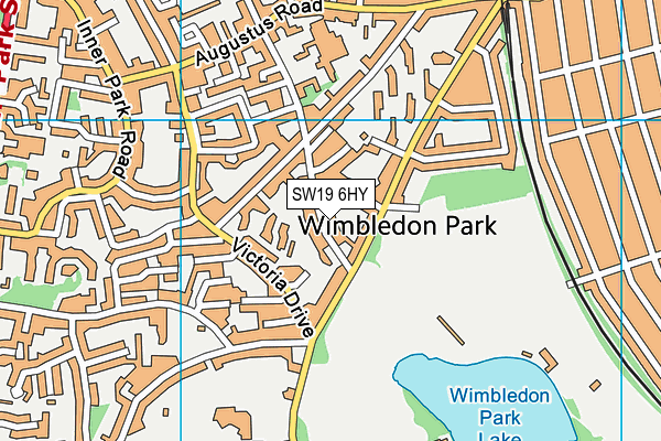 SW19 6HY map - OS VectorMap District (Ordnance Survey) SW19 6HY map - OS VectorMap District (Ordnance Survey)