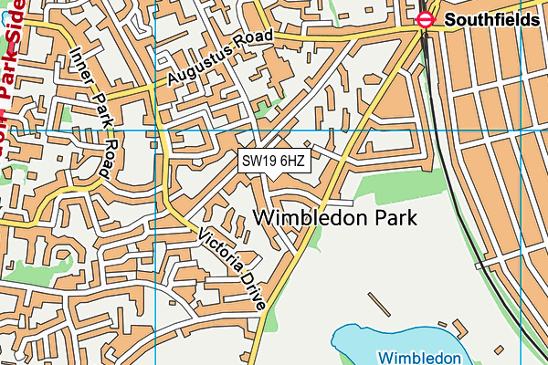 SW19 6HZ map - OS VectorMap District (Ordnance Survey) SW19 6HZ map - OS VectorMap District (Ordnance Survey)