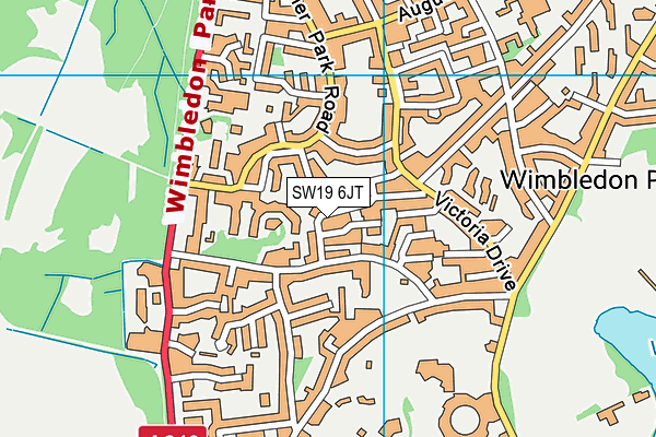 SW19 6JT map - OS VectorMap District (Ordnance Survey) SW19 6JT map - OS VectorMap District (Ordnance Survey)