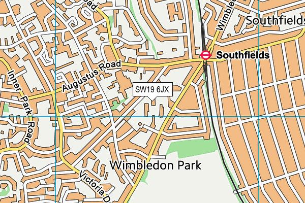 SW19 6JX map - OS VectorMap District (Ordnance Survey) SW19 6JX map - OS VectorMap District (Ordnance Survey)