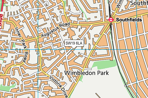 SW19 6LA map - OS VectorMap District (Ordnance Survey) SW19 6LA map - OS VectorMap District (Ordnance Survey)