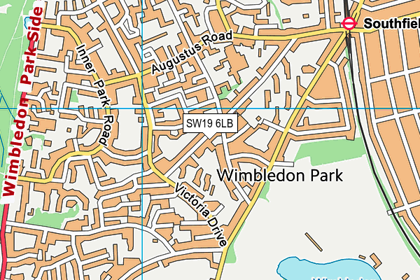 SW19 6LB map - OS VectorMap District (Ordnance Survey) SW19 6LB map - OS VectorMap District (Ordnance Survey)