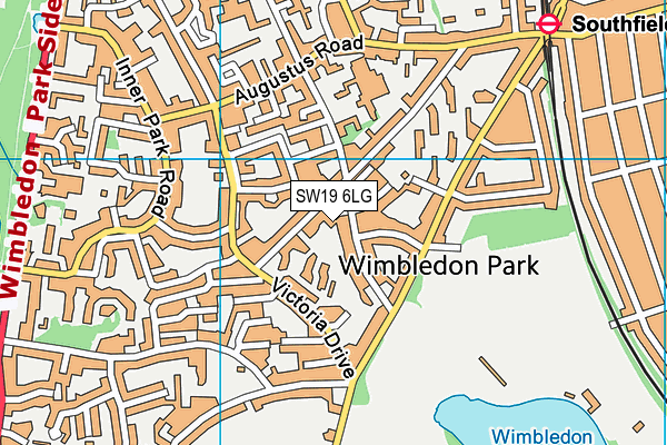 SW19 6LG map - OS VectorMap District (Ordnance Survey) SW19 6LG map - OS VectorMap District (Ordnance Survey)