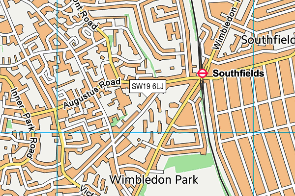 SW19 6LJ map - OS VectorMap District (Ordnance Survey)