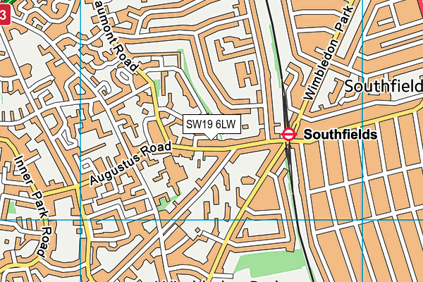 SW19 6LW map - OS VectorMap District (Ordnance Survey) SW19 6LW map - OS VectorMap District (Ordnance Survey)