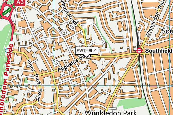 SW19 6LZ map - OS VectorMap District (Ordnance Survey) SW19 6LZ map - OS VectorMap District (Ordnance Survey)