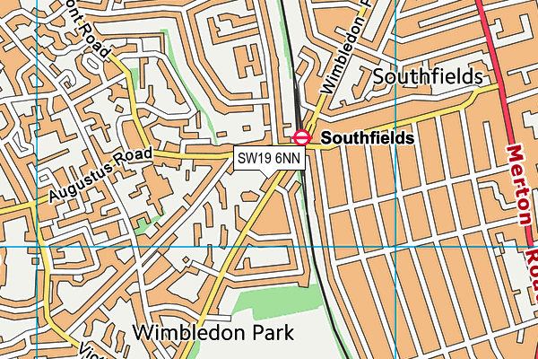 SW19 6NN map - OS VectorMap District (Ordnance Survey) SW19 6NN map - OS VectorMap District (Ordnance Survey)