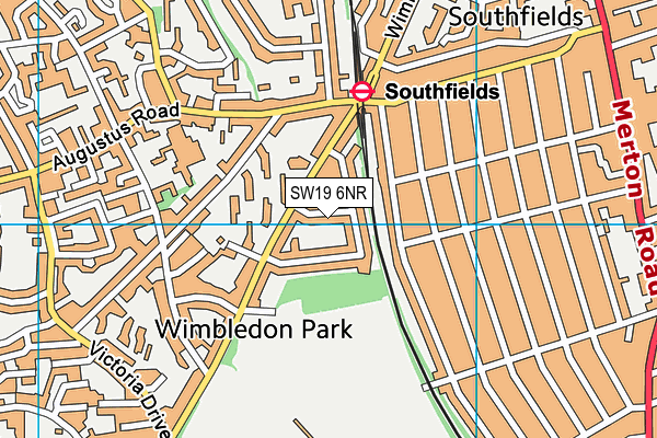 SW19 6NR map - OS VectorMap District (Ordnance Survey)