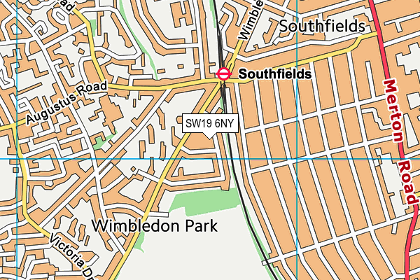 SW19 6NY map - OS VectorMap District (Ordnance Survey) SW19 6NY map - OS VectorMap District (Ordnance Survey)