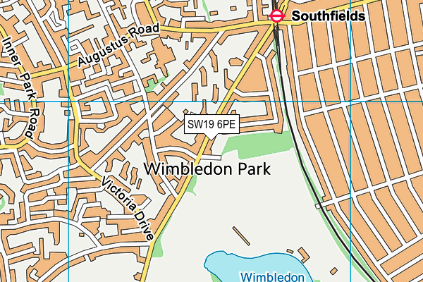 SW19 6PE map - OS VectorMap District (Ordnance Survey) SW19 6PE map - OS VectorMap District (Ordnance Survey)