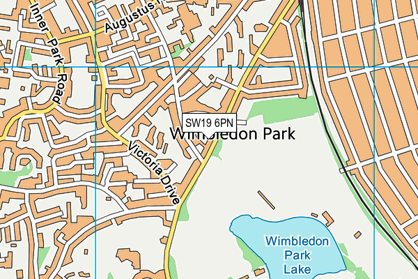 SW19 6PN map - OS VectorMap District (Ordnance Survey) SW19 6PN map - OS VectorMap District (Ordnance Survey)