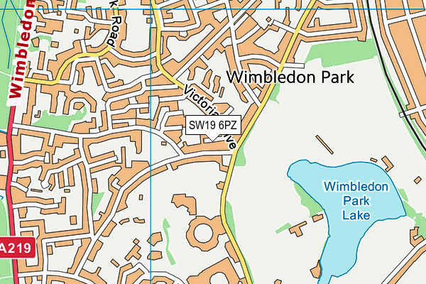 SW19 6PZ map - OS VectorMap District (Ordnance Survey) SW19 6PZ map - OS VectorMap District (Ordnance Survey)