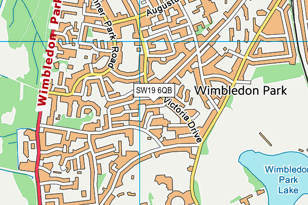 SW19 6QB map - OS VectorMap District (Ordnance Survey) SW19 6QB map - OS VectorMap District (Ordnance Survey)
