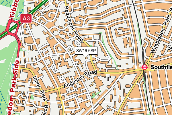 SW19 6SP map - OS VectorMap District (Ordnance Survey) SW19 6SP map - OS VectorMap District (Ordnance Survey)