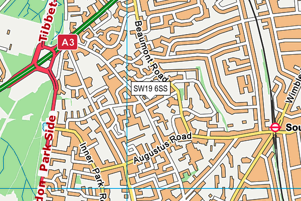 SW19 6SS map - OS VectorMap District (Ordnance Survey) SW19 6SS map - OS VectorMap District (Ordnance Survey)