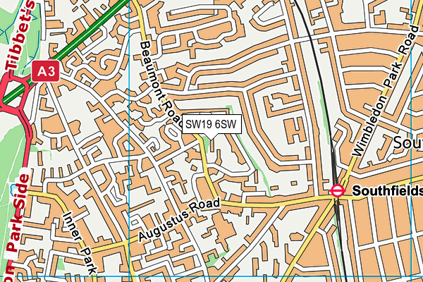 SW19 6SW map - OS VectorMap District (Ordnance Survey) SW19 6SW map - OS VectorMap District (Ordnance Survey)