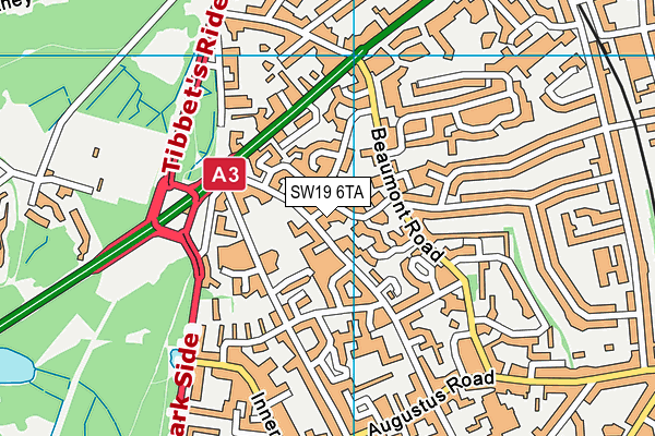 SW19 6TA map - OS VectorMap District (Ordnance Survey) SW19 6TA map - OS VectorMap District (Ordnance Survey)