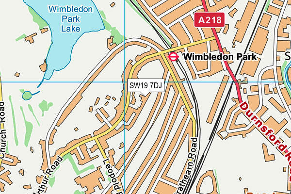 SW19 7DJ map - OS VectorMap District (Ordnance Survey) SW19 7DJ map - OS VectorMap District (Ordnance Survey)