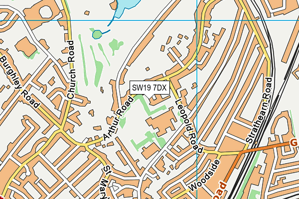 SW19 7DX map - OS VectorMap District (Ordnance Survey) SW19 7DX map - OS VectorMap District (Ordnance Survey)