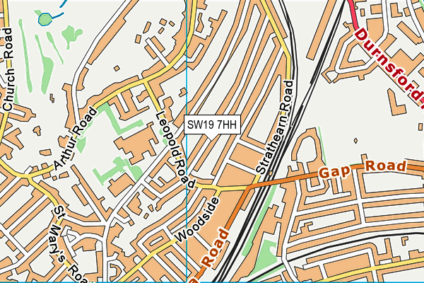 SW19 7HH map - OS VectorMap District (Ordnance Survey) SW19 7HH map - OS VectorMap District (Ordnance Survey)