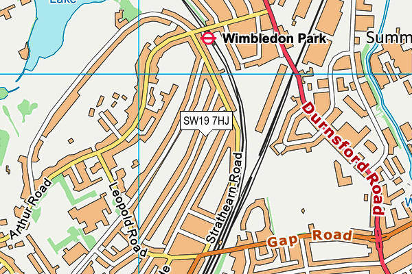 SW19 7HJ map - OS VectorMap District (Ordnance Survey) SW19 7HJ map - OS VectorMap District (Ordnance Survey)