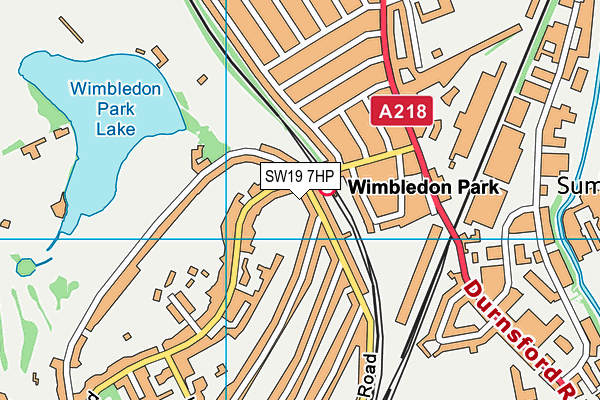 SW19 7HP map - OS VectorMap District (Ordnance Survey) SW19 7HP map - OS VectorMap District (Ordnance Survey)