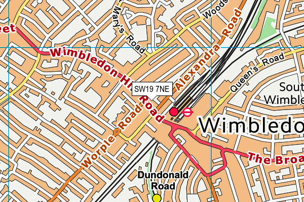 SW19 7NE map - OS VectorMap District (Ordnance Survey) SW19 7NE map - OS VectorMap District (Ordnance Survey)