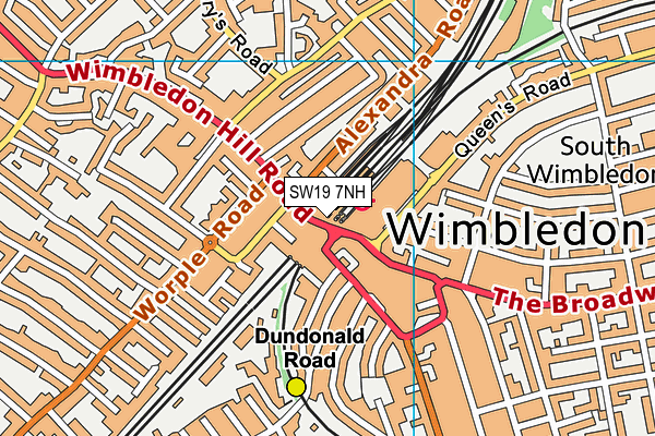 SW19 7NH map - OS VectorMap District (Ordnance Survey) SW19 7NH map - OS VectorMap District (Ordnance Survey)