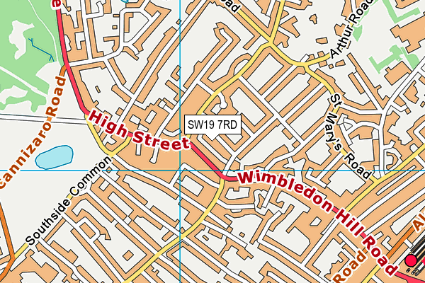 SW19 7RD map - OS VectorMap District (Ordnance Survey) SW19 7RD map - OS VectorMap District (Ordnance Survey)