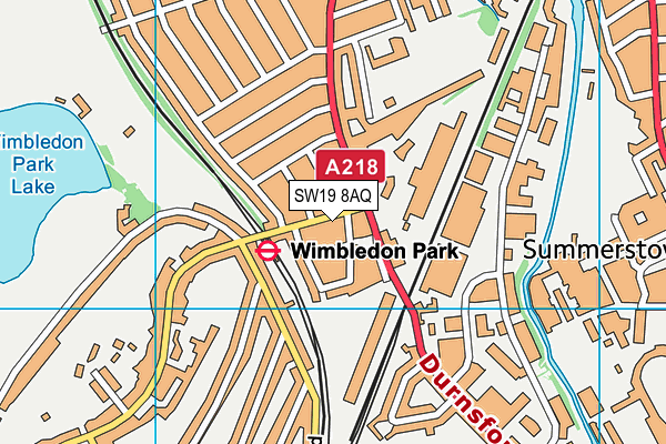 SW19 8AQ map - OS VectorMap District (Ordnance Survey)