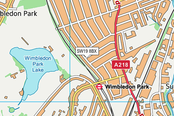 SW19 8BX map - OS VectorMap District (Ordnance Survey) SW19 8BX map - OS VectorMap District (Ordnance Survey)