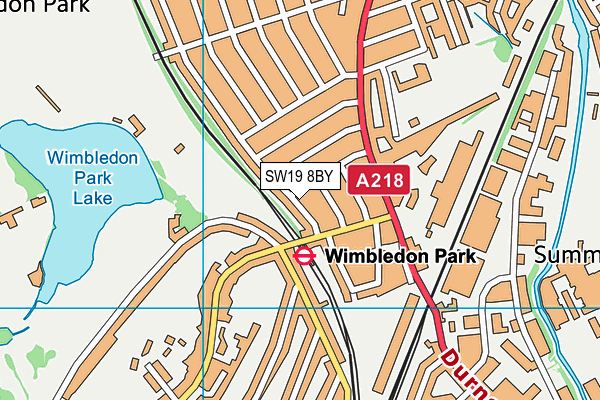 SW19 8BY map - OS VectorMap District (Ordnance Survey) SW19 8BY map - OS VectorMap District (Ordnance Survey)