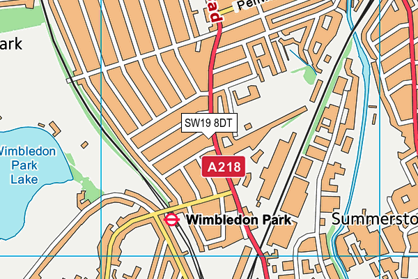 SW19 8DT map - OS VectorMap District (Ordnance Survey) SW19 8DT map - OS VectorMap District (Ordnance Survey)