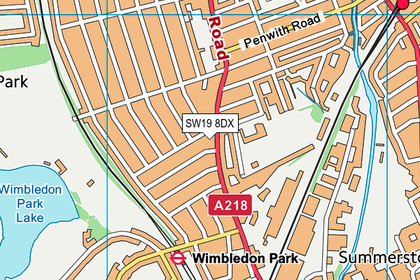 SW19 8DX map - OS VectorMap District (Ordnance Survey) SW19 8DX map - OS VectorMap District (Ordnance Survey)