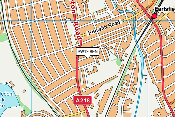 SW19 8EN map - OS VectorMap District (Ordnance Survey) SW19 8EN map - OS VectorMap District (Ordnance Survey)