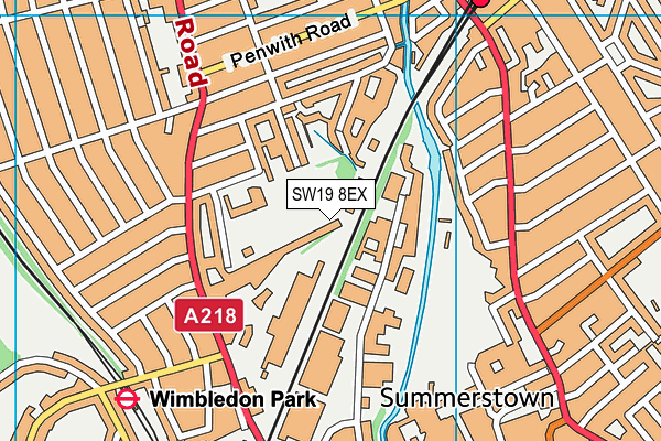 SW19 8EX map - OS VectorMap District (Ordnance Survey) SW19 8EX map - OS VectorMap District (Ordnance Survey)